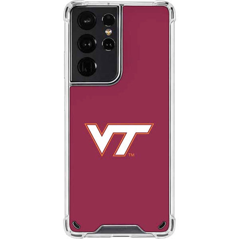 Virginia Tech Maroon Galaxy S21 Ultra 5G Clear Case
